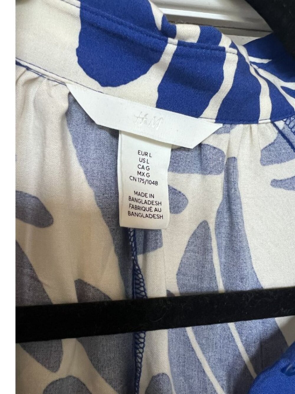 H&M Blue & White Viscose Shirt Dress - Picture 4 of 6